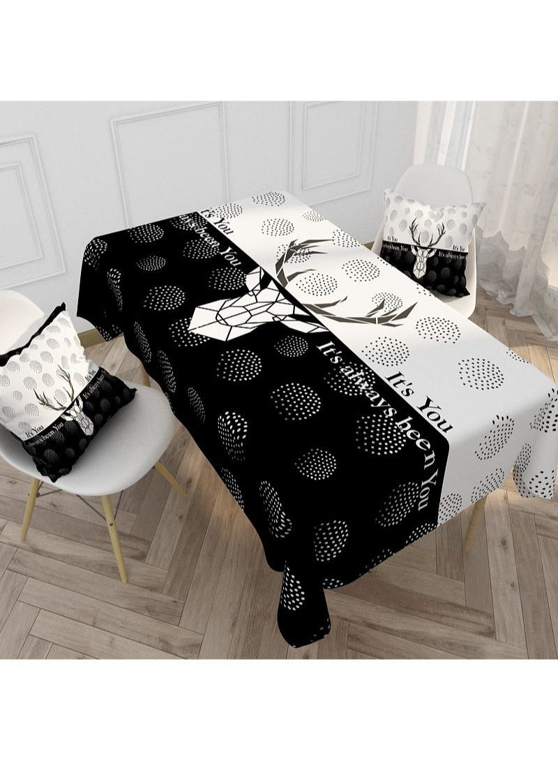 Simple Style Print Waterproof Table Cloth Multicolour 140x180cm - Image 1