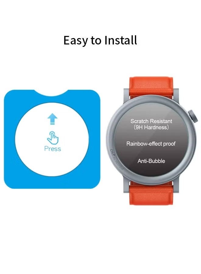 2 Pack CMF Watch Pro 2 Tempered Glass Screen Protector, Anti Scratch, Bubble Free - Image 2