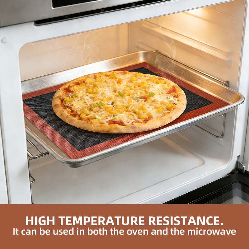 Double Sided Positioning Baking Mat Silicone Baking Mat Set With Silicone Oil Brush Non Stick Heat Resistant Perforated Design - Image 2