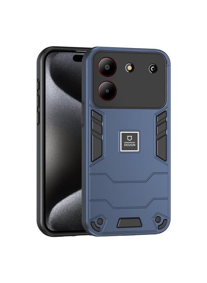 erorex For ZTE Blade A54 2 in 1 Shockproof Phone Case(Blue)