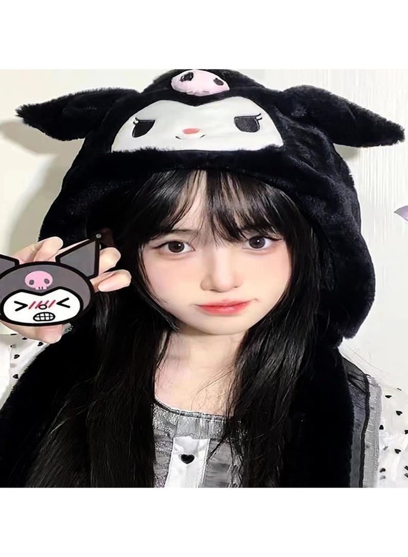 general Kawaii Ears Mobile Jumping Hat Cute Cartoon Fluffy Hat Headwear Animation Plush Hat - Image 5