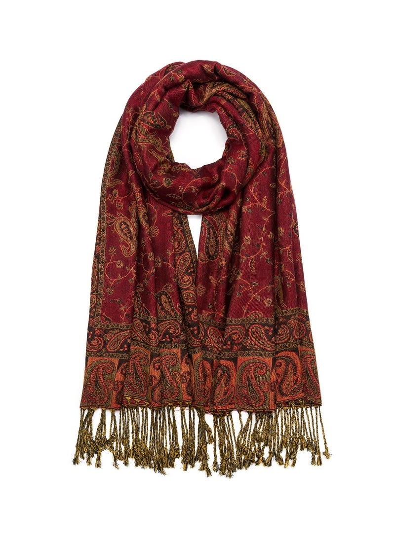 آي إس آي وشاح الباشمينا الباشمينا الباشمينا الباشمينا الباشمينا مع أهداب للسهرات، الزفاف - Image 1