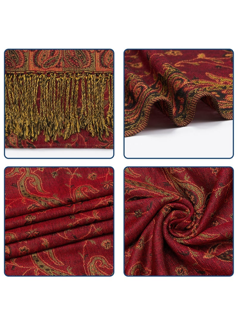 آي إس آي وشاح الباشمينا الباشمينا الباشمينا الباشمينا الباشمينا مع أهداب للسهرات، الزفاف - Image 2