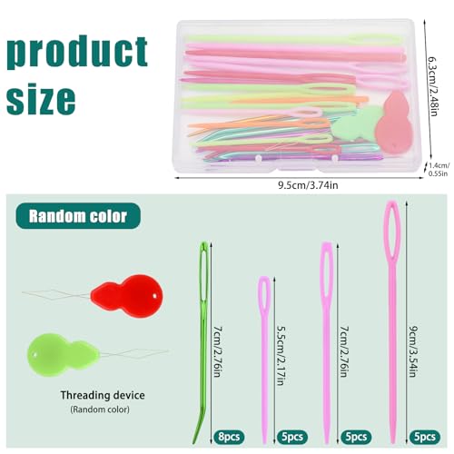 Bupete 25 Pcs Yarn Needles Set, Metal Tapestry Needle, Crochet Needles for Yarn, Large Eye Sewing Needles, Curved Darning Needles, Knitting Needles for Sewing, Knitting, Crochet - Image 2