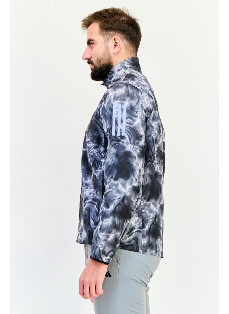 Adidas Men Sportswear Fit  Long Sleeve Outdoor Jacket, Multicolor  - Image 4