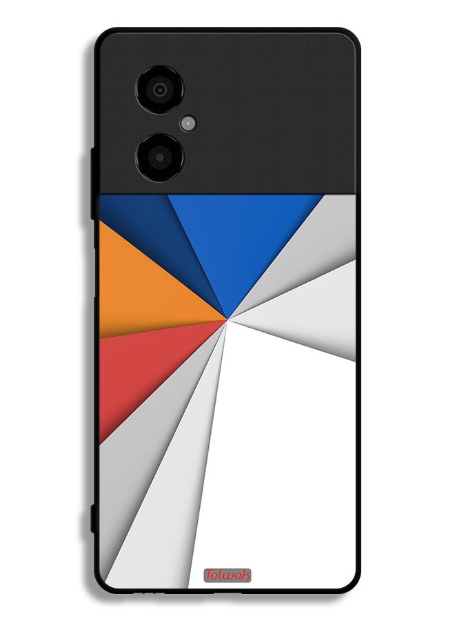Tolwak Xiaomi Poco M4 5G Protective Case Cover Material Matches Abstract Art - Image 2