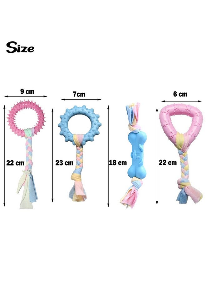 Emily Pets Chew Toys For Puppy Teething Chew Toys For Boredom, Pet Dog Teething Chew Toys With Rope Toys For Puppy And Small Dogs (Pack Of 3, Color May Vary) - Image 3