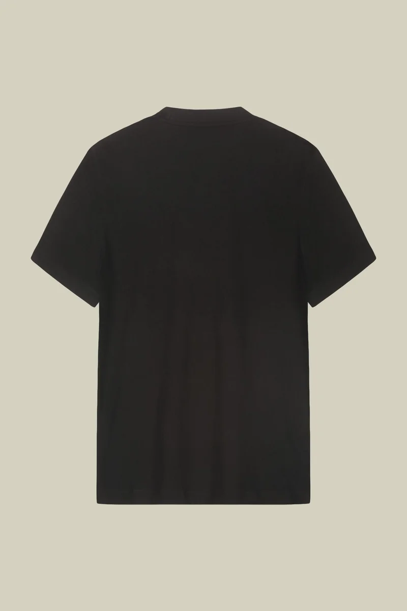 Doppelganger Black Men's T-shirt in 100% cotton jersey with slightly high neck - Black for Men | Best Price UAE