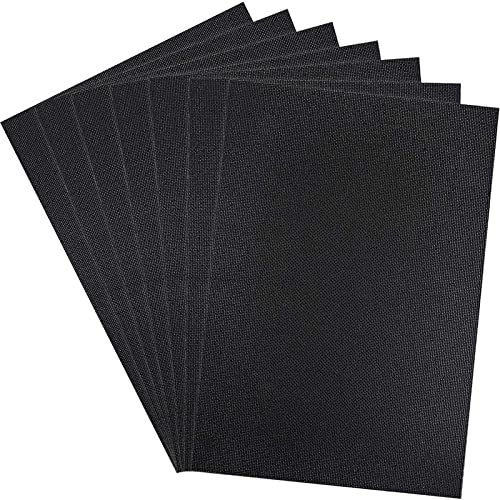 Similane 6 Pcs Cross Stitch Aida Cloth Embroidery Cloth Cross-Stitch Fabric 14 Count Black Aida Easy to use Embroidery Patterns Pictures 12 by 18-Inch - Image 1
