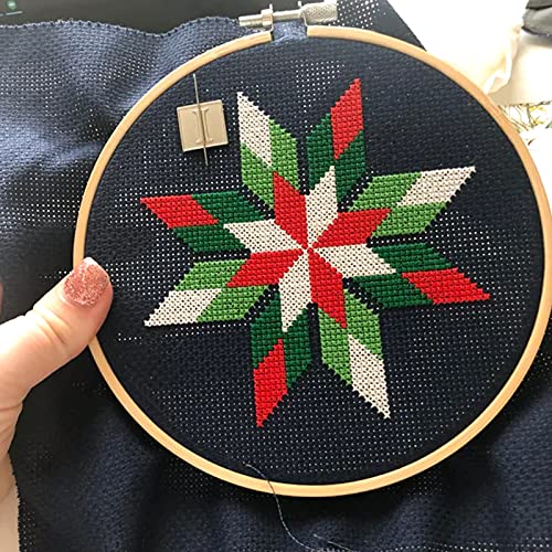 Similane 6 Pcs Cross Stitch Aida Cloth Embroidery Cloth Cross-Stitch Fabric 14 Count Black Aida Easy to use Embroidery Patterns Pictures 12 by 18-Inch - Image 4