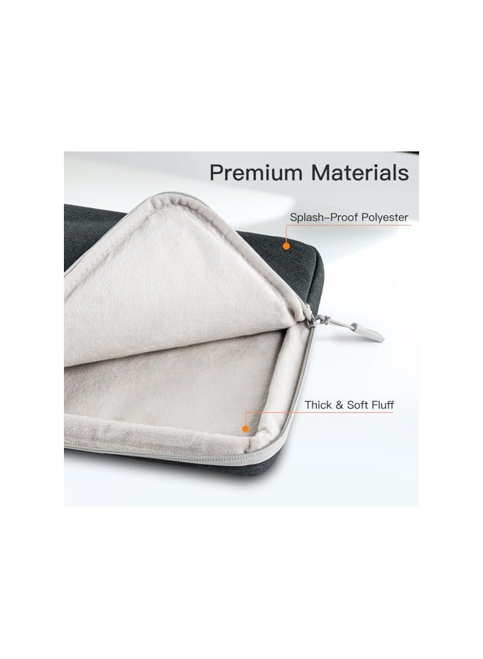 Jetech Laptop Sleeve for 13.3-Inch MacBook Air/Pro, 14-Inch MacBook Pro 2021 M1, 13-13.6 Inch Notebook, Waterproof Shock Resistant Bag Case with Accessory Pocket (Dark Grey) - Image 4