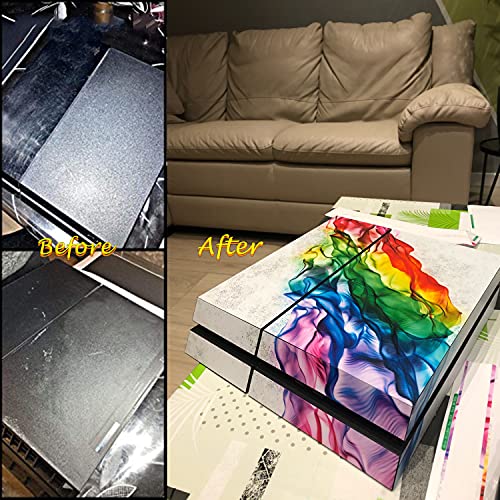 Oiokew Decal Skin for Ps4, Whole Body Vinyl Sticker Cover for PlayStation 4 Console and Controller (Include 4pcs Light Bar Stickers) (PS4, Colorful Smoke) - Image 5