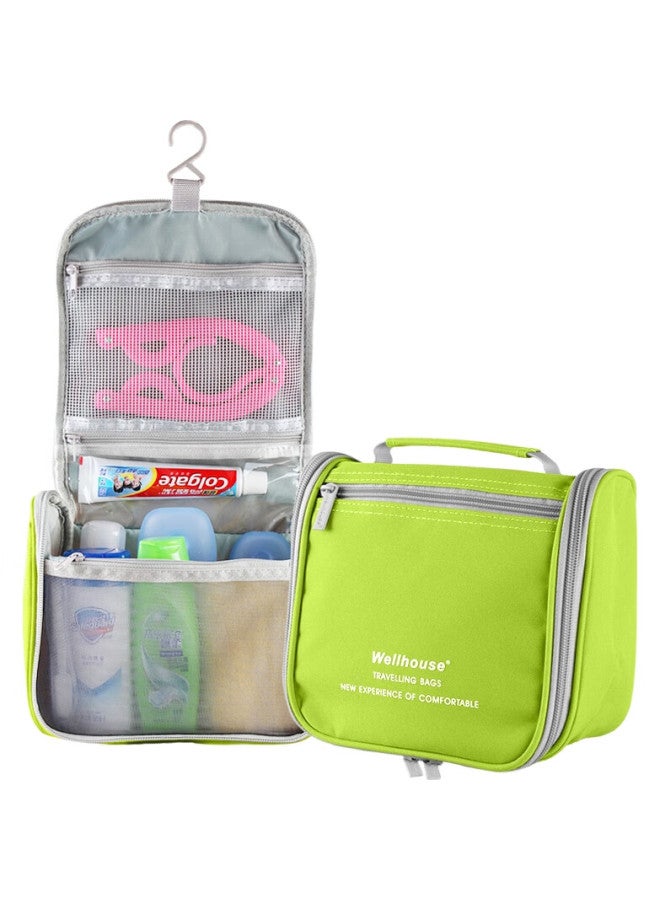 Wellhouse Toiletry Bag, Travel Makeup Organizer For Men And Women, Portable Cosmetic Bag For Business Trips, White-Collar Professional Travel Accessory, Lime Green - Image 3
