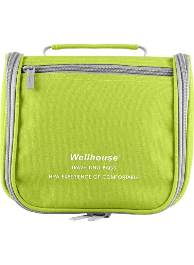 Wellhouse Toiletry Bag, Travel Makeup Organizer For Men And Women, Portable Cosmetic Bag For Business Trips, White-Collar Professional Travel Accessory, Lime Green - Image 1