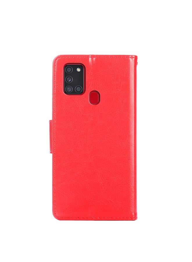 S-TOP Case For Samsung Galaxy A21s Crystal Texture Horizontal Flip Leather Case with Holder & Card Slots & Wallet - Image 3