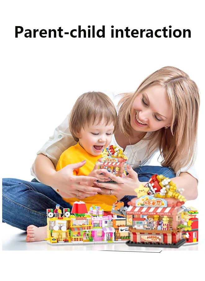 Vinnatsu Mini City Shop Street View Building Blocks Model Set,Simulation Architecture Collection Particle Construction Building Bricks Toy,Home Decoration  - Image 3