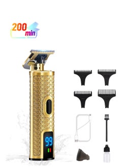Beard Trimmer Men, Professional Hair Clippers Shavers for Men, IPX6 Waterproof Cordless Barber Grooming Sets Zero Gapped T Blade Hair Trimmer with LCD Display Gifts for Men
