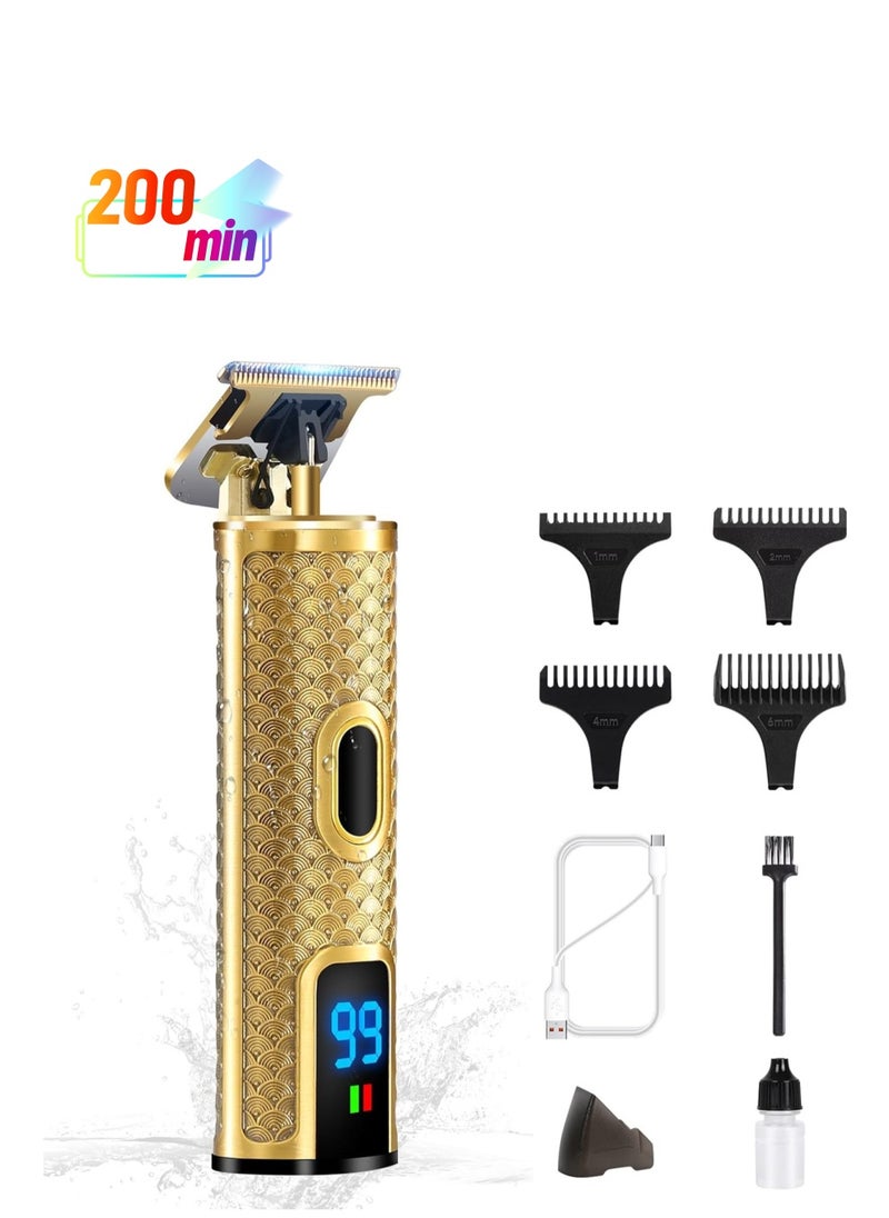 KASTWAVE - Beard Trimmer Men, Professional Hair Clippers Shavers for Men, IPX6 Waterproof Cordless Barber Grooming Sets Zero Gapped T Blade Hair Trimmer with LCD Display Gifts for Men - Image 1