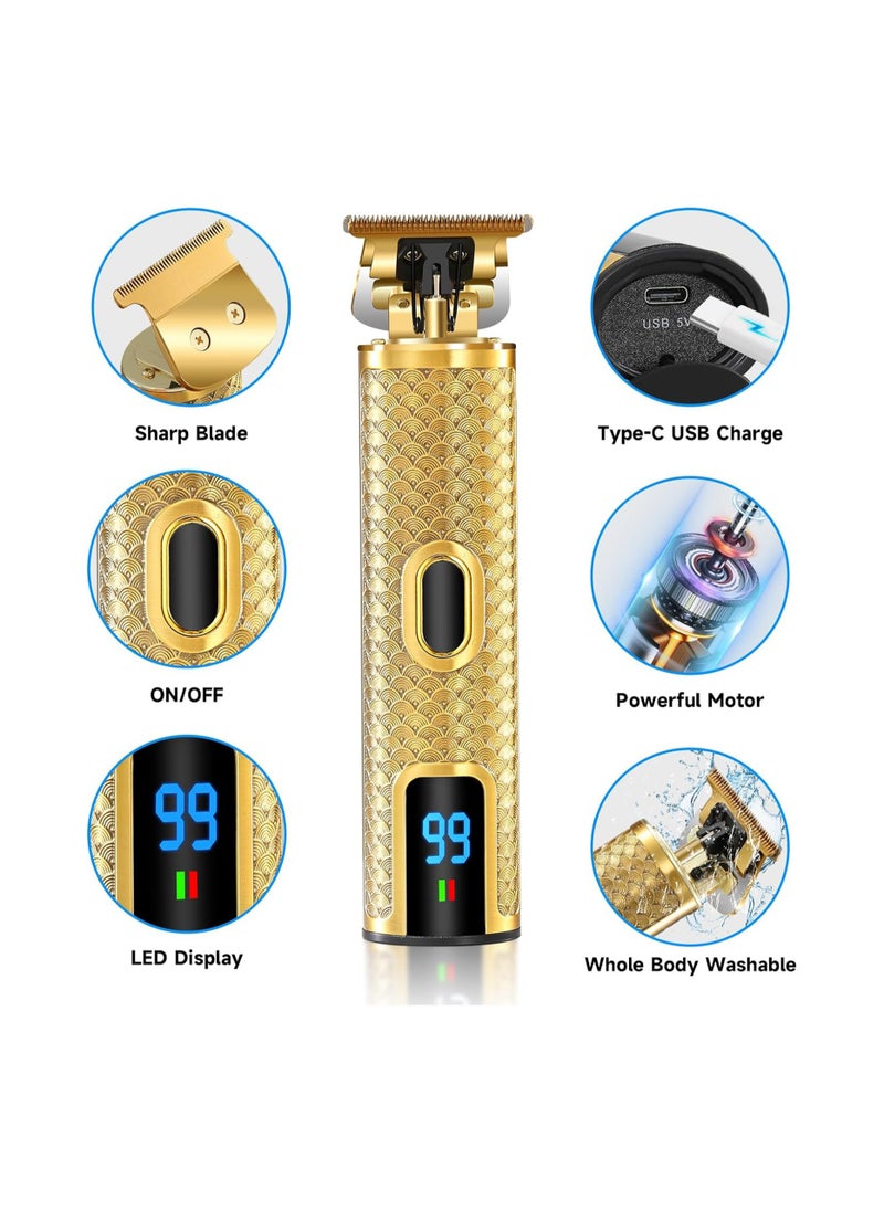 KASTWAVE - Beard Trimmer Men, Professional Hair Clippers Shavers for Men, IPX6 Waterproof Cordless Barber Grooming Sets Zero Gapped T Blade Hair Trimmer with LCD Display Gifts for Men - Image 1