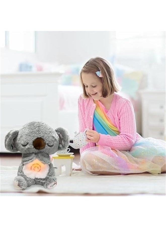 Generic Breathing Stuffed Animal, Breathing Panda Sleep Buddy, Soothe Snuggle Panda Plush with Realistic Breathing Motion and Lights Music (Grey Koala)  - Image 4