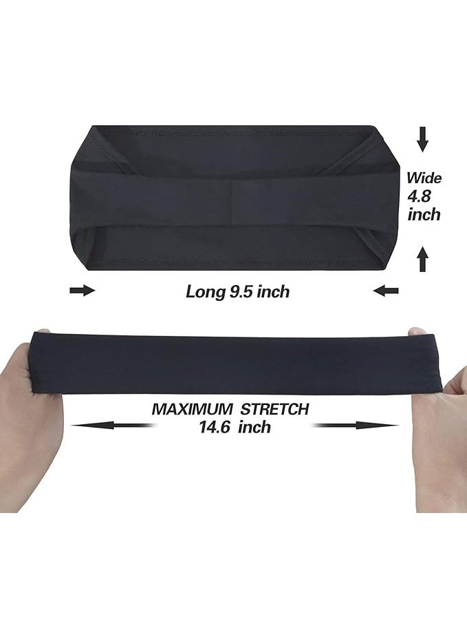 Mens Running Headband,5Pack,Mens Sweatband Sports Headband for Running,Cycling,Basketball,Yoga,Fitness Workout Stretchy Unisex Hairband - Image 1