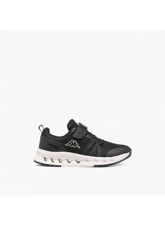 Kappa Girls' Logo Print Sports Shoes with Hook and Loop Closure  - Image 3