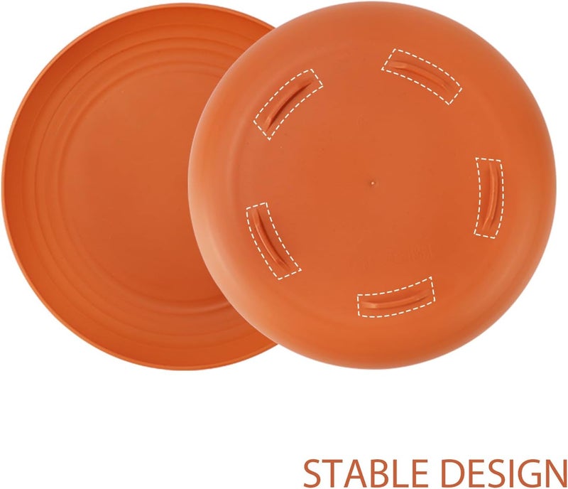 Wrova Large Wheat Straw Dinner Plates  11 Inch Unbreakable Big Set of 8  Dishwasher  Microwave Safe Plastic Plates  Deep Edge for Kitchen  Camping Colorful - Image 5