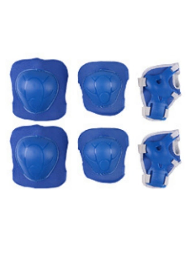Generic Kids Bike Helmet Set Skateboard Knee Pads - Kids Helmet Elbow Pads Wrist Guards Adjustable for 3~10yrs Girl Boy Kids Protective Gear Set for Sport Cycling Bike Roller Skating Scooter (Blue)  - Image 2