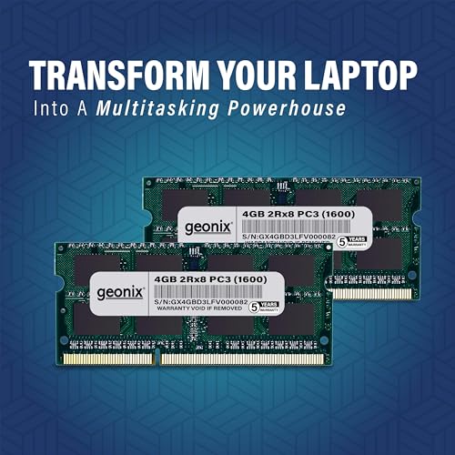 GEONIX 4GB DDR3L 1600 Mhz | ذاكرة عشوائية للابتوب لأجهزة الكمبيوتر القياسية والألعاب | 2Rx8 | 204 دبوس | (ضمان 5 سنوات) - Image 5