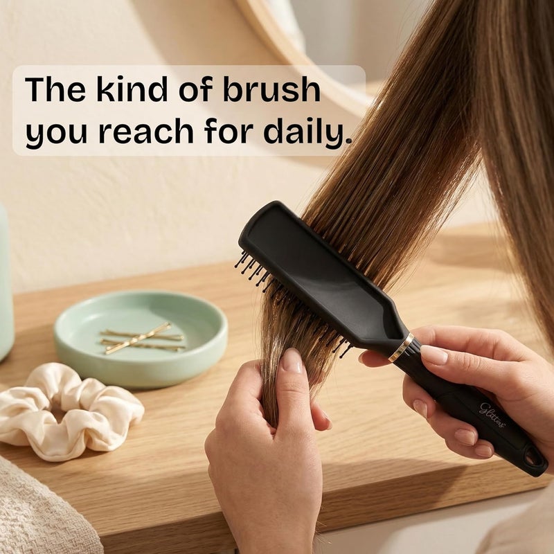 Glitters Travel Handbag Hair Brush - Smooth Tangle-Free Brush with Flexible Bristles - Image 5