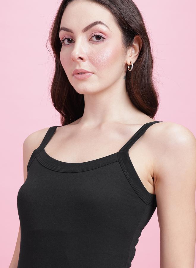 ليدينغ ليدي قميص كاميسول قطن سادة بدون حشوة - عبوة من قطعتين للسيدات - Image 4