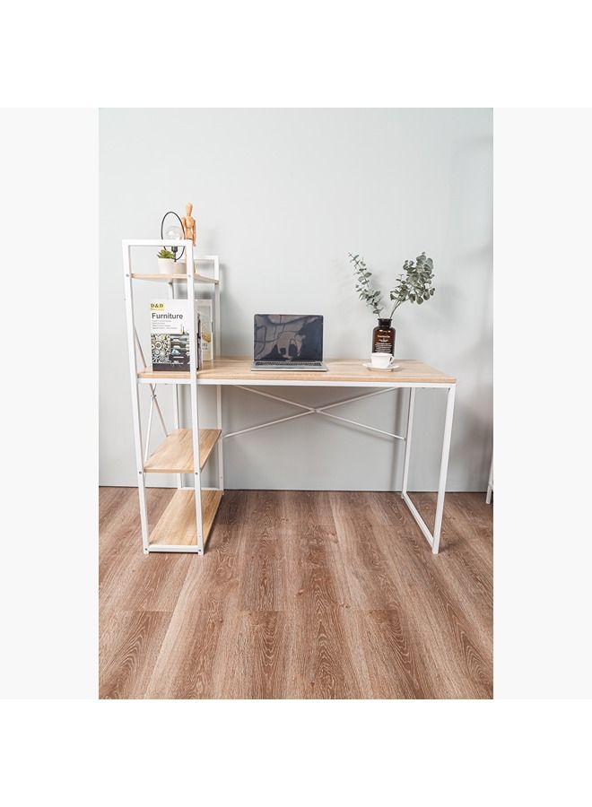 Home Box Urban Alford Large Study Desk With Bookcase 60x120x120 cm  - Image 2