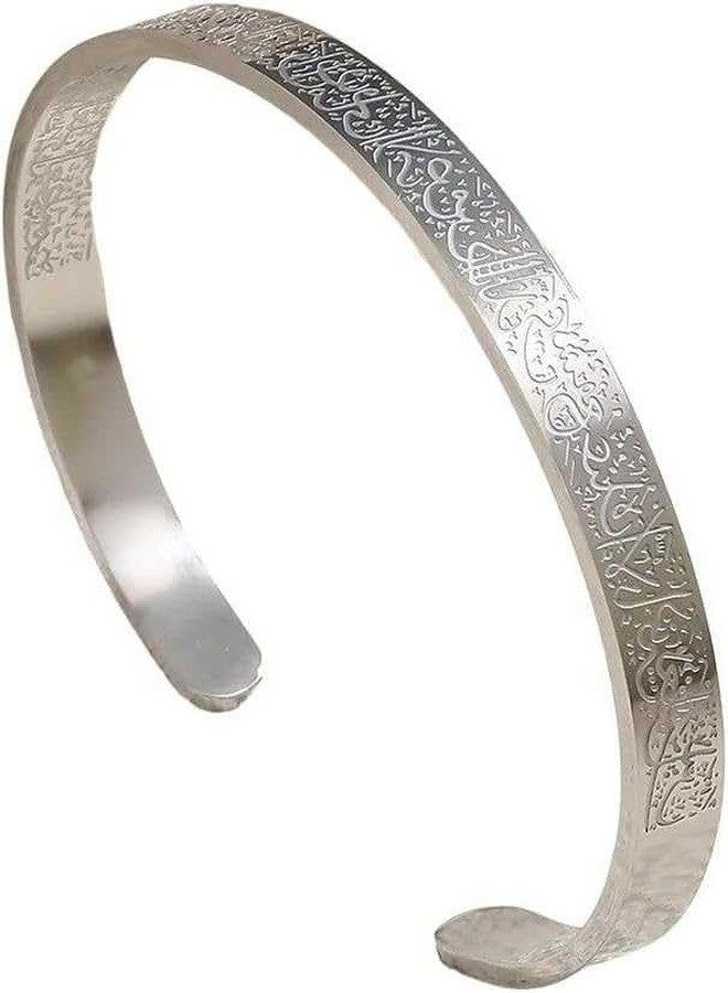 Bling Queen Men's Adjustable Stainless Steel Cuff Bangle Bracelet - Image 2