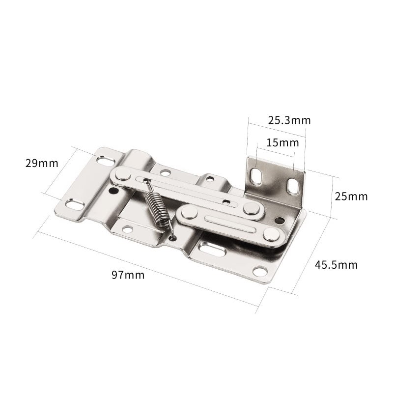 Furniware 1 Pair Tip Out Tray Hinges, Standard Sink Hinges for Sink-Front Drawer, Steel - Image 5