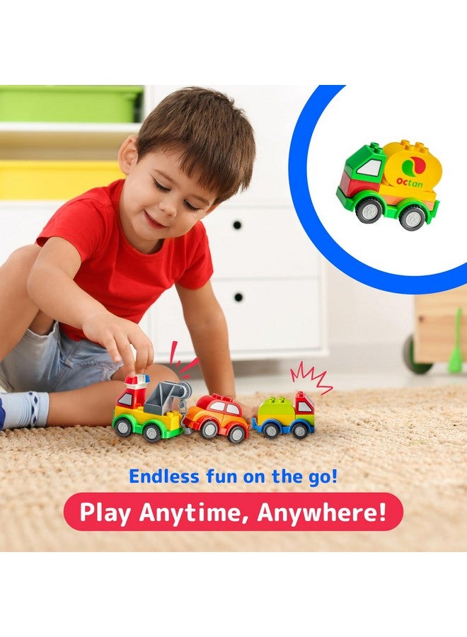 Prextex PREXTEX Building Toys for Toddlers - 60-Piece Building Blocks for Toddlers to Build Cars and Trucks - Easy-Grip, Child-Safe Design for 3 up - Creative STEM Learning and Fine Motor Skill Development  - Image 4