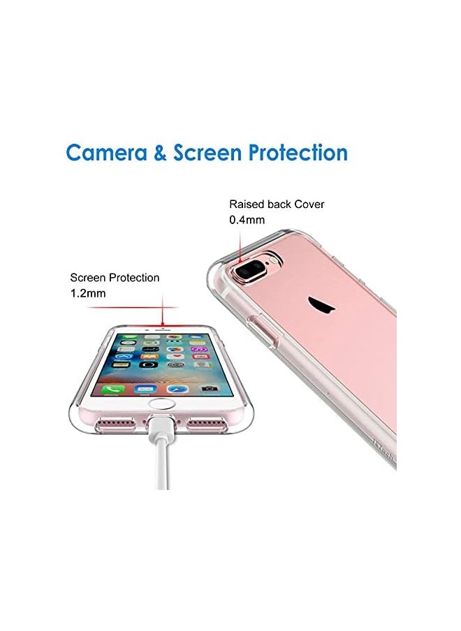 Jetech - Case for iPhone 8 Plus and iPhone 7 Plus 5.5-Inch, Non-Yellowing Shockproof Phone Bumper Cover, Anti-Scratch Clear Back (Clear) - Image 1