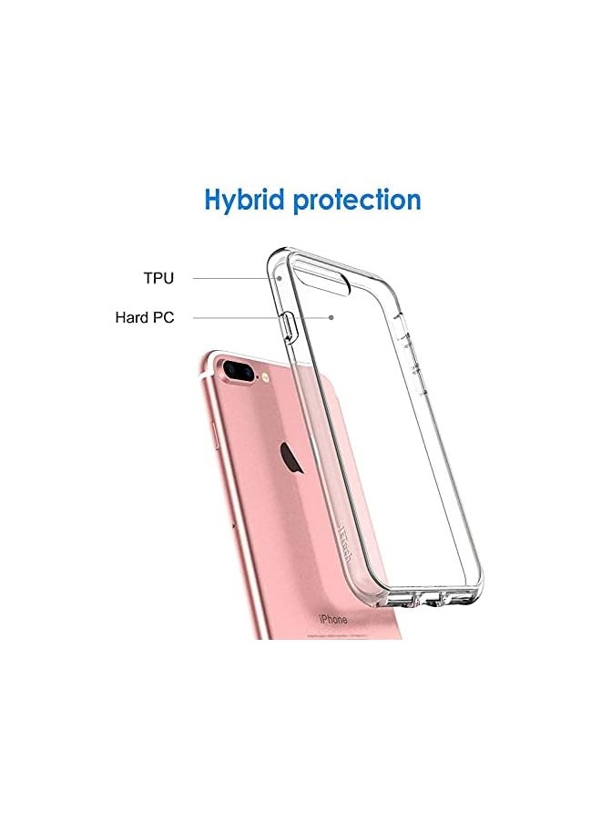 Jetech - Case for iPhone 8 Plus and iPhone 7 Plus 5.5-Inch, Non-Yellowing Shockproof Phone Bumper Cover, Anti-Scratch Clear Back (Clear) - Image 1