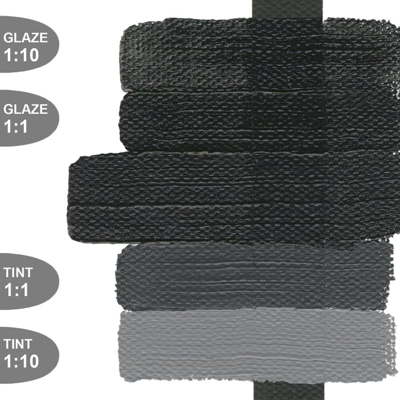 GOLDEN Heavy Body Acrylics, Carbon Black, 2 fl. oz. Tube, Professional Acrylic Paint, Opaque - Image 4