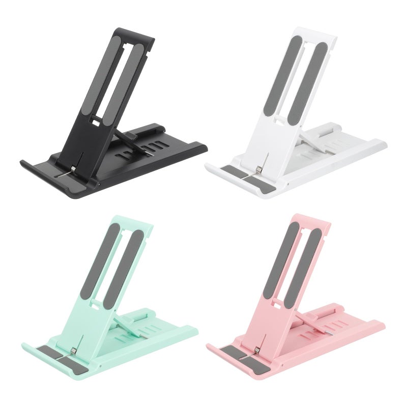 4Pcs Adjustable Folding Desktop Phone Stand Set Black Silver Rose Gold Tablet Holder - Image 2