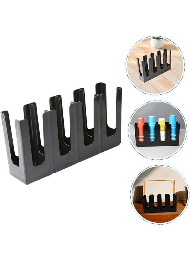 JCB CHIC Paper Cup and Lid Holder with Straw Organizer, Disposable Coffee Cup Dispenser for Countertop Coffee Station Bar Restaurant Breakroom - Image 1