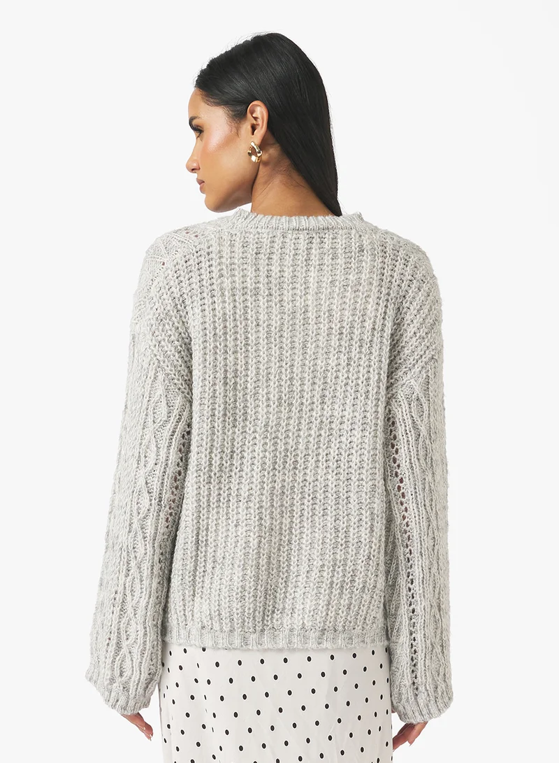 Ginger Chunky Cable Knit Sweater