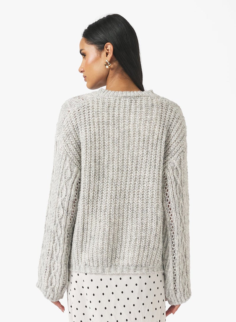 Ginger Chunky Cable Knit Sweater - Image 2