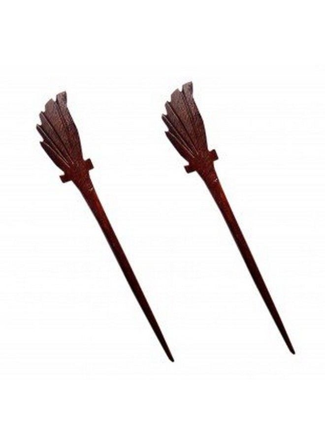 Salvus App SOLUTIONS - Leaf Design Marble Made Long Hair Combo Hair Stick/Juda Pin Hair Accessory For Women & Girls - Image 1