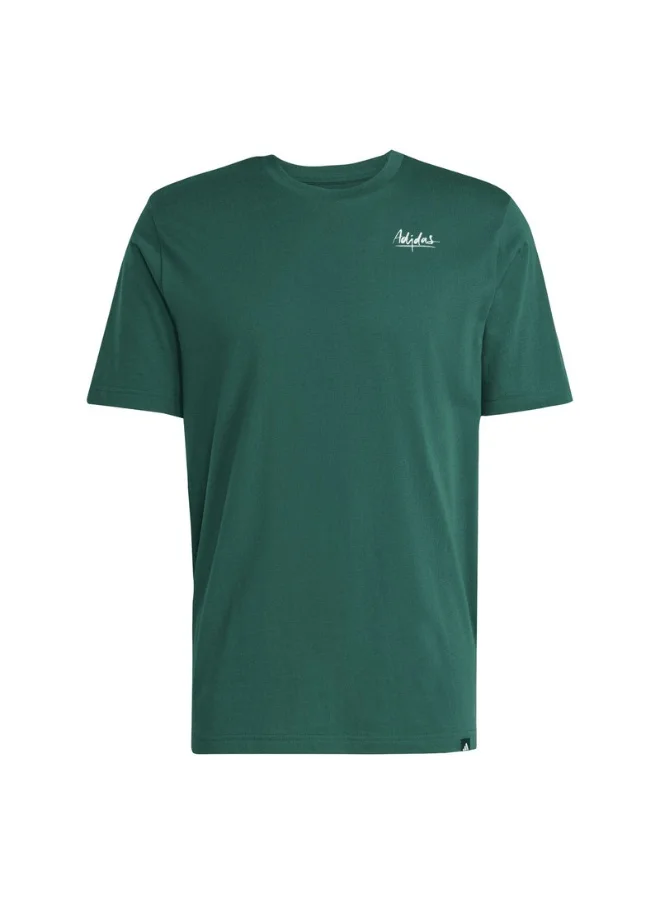 اديداس adidas M L SL BOWL T Green Training T-SHIRTS for Men - XS