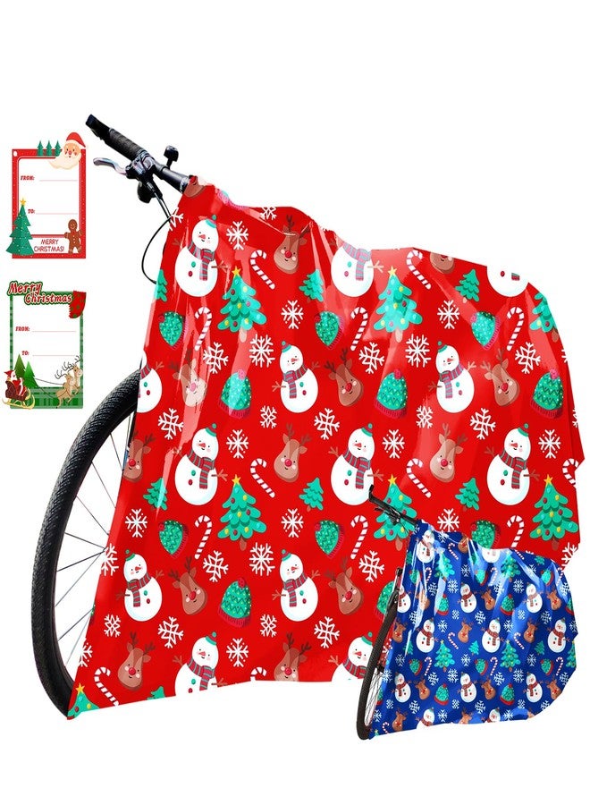 EverMerry Large Christmas Gift Bags, 72 x 60 inches Extra Large Christmas Holiday Gift Bags for Gifts 2 Pcs, Reusable Heavy Duty Plastic Bag with Tags & String Ties - Image 1