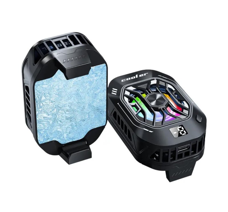 Phone Cooler,Phone Cooling Fan.He is a Necessary Cooling Product for Long Live Streaming, Playing Games, and Brushing Short Video Screens.