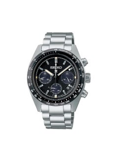 Seiko Prospex Speedtimer Solar Chronograph Sports Black Dial Watch SSC819P1, black, Chronograph