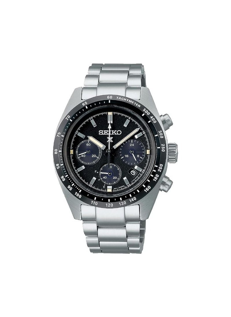 Seiko - Seiko Prospex Speedtimer Solar Chronograph Sports Black Dial Watch SSC819P1, black, Chronograph - Image 1