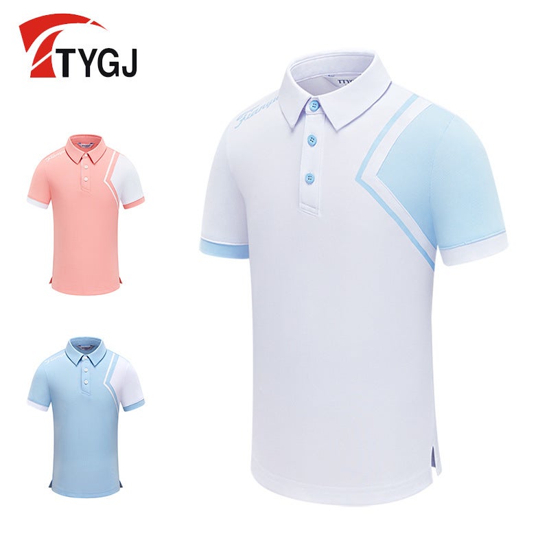2023 new TTYGJ golf children's clothing short sleeve sports T-shirt summer Youth top quick dry clothes - Image 2