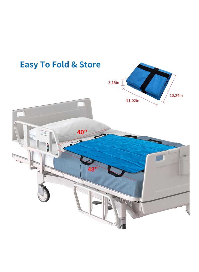 Reusable  Multipurpose Transfer Sheet with Reinforced Handles Soft  Washable  Positioning Bed Pad for Turning Lifting  Moving and Repositioning for Disable
